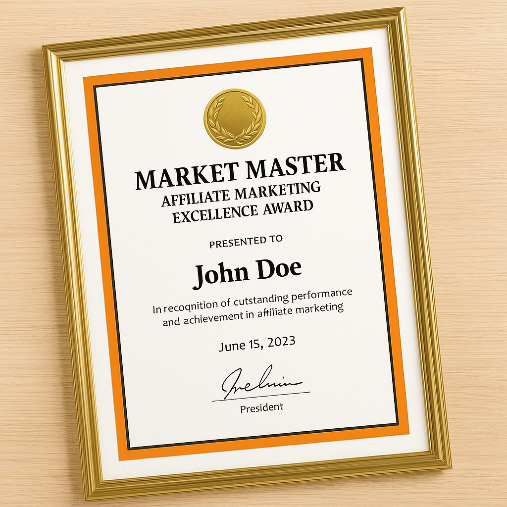 Market Master Affiliate Marketing Excellence Award